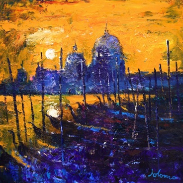 Night Falls on the Lagoon Venice 24x24 Night Falls on the Lagoon Venice 24x24